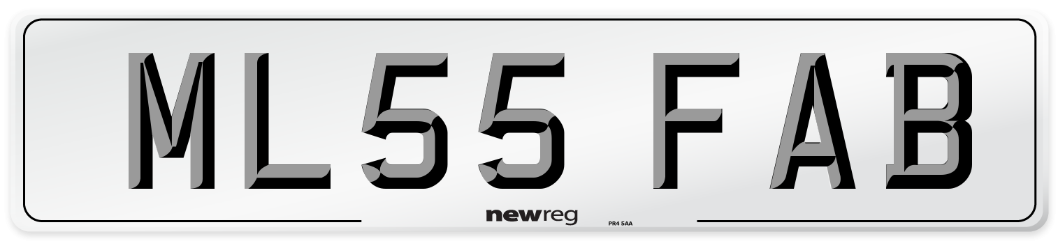 ML55 FAB Number Plate from New Reg